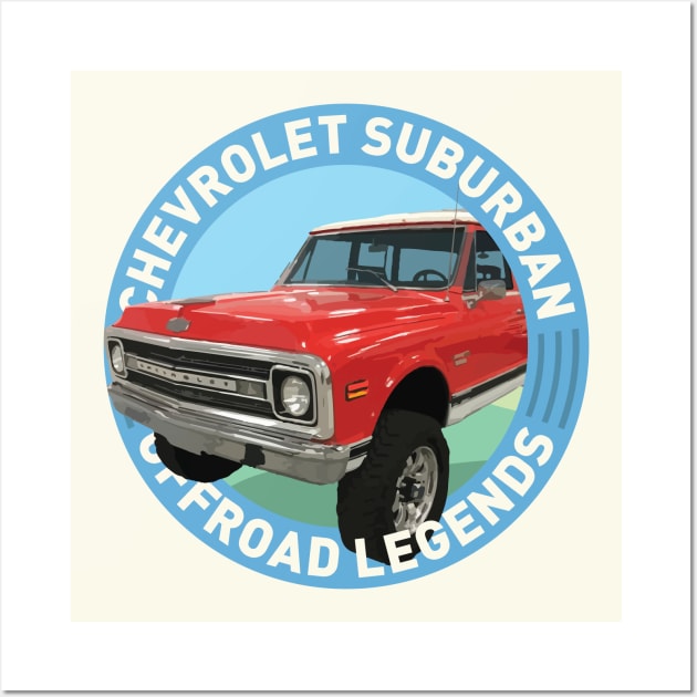 4x4 Offroad Legends: Chevrolet Suburban 5K (red) Wall Art by OFFROAD-DESIGNS